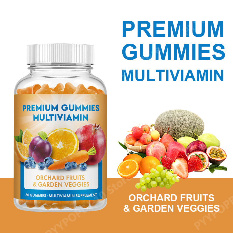 Multivitamin Gummy Adult - Tägliche Multivitamin-Gummibärchen 60 Stück Natürliche Mischung