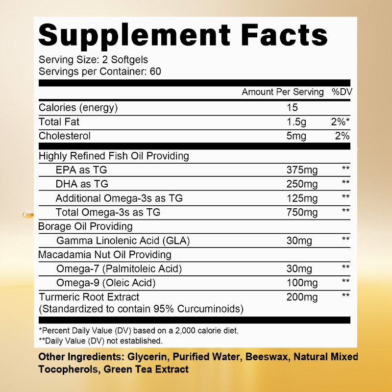 Omega 3 Fish Oil - Omega 3-Fischöl-Kapseln – unterstützen die Gesundheit