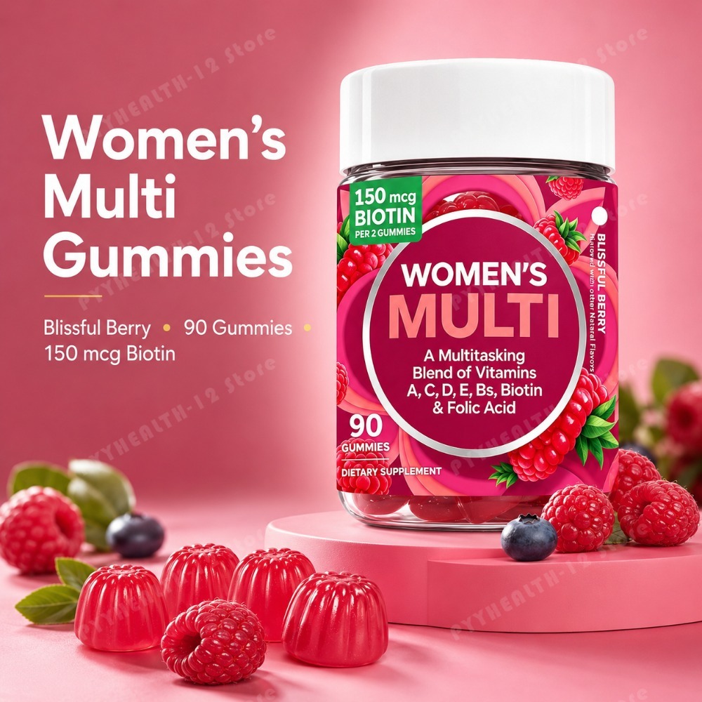 Multivitamin Gummy Adult - Multivitamin-Gummibärchen für Frauen, 90 Stück, mit