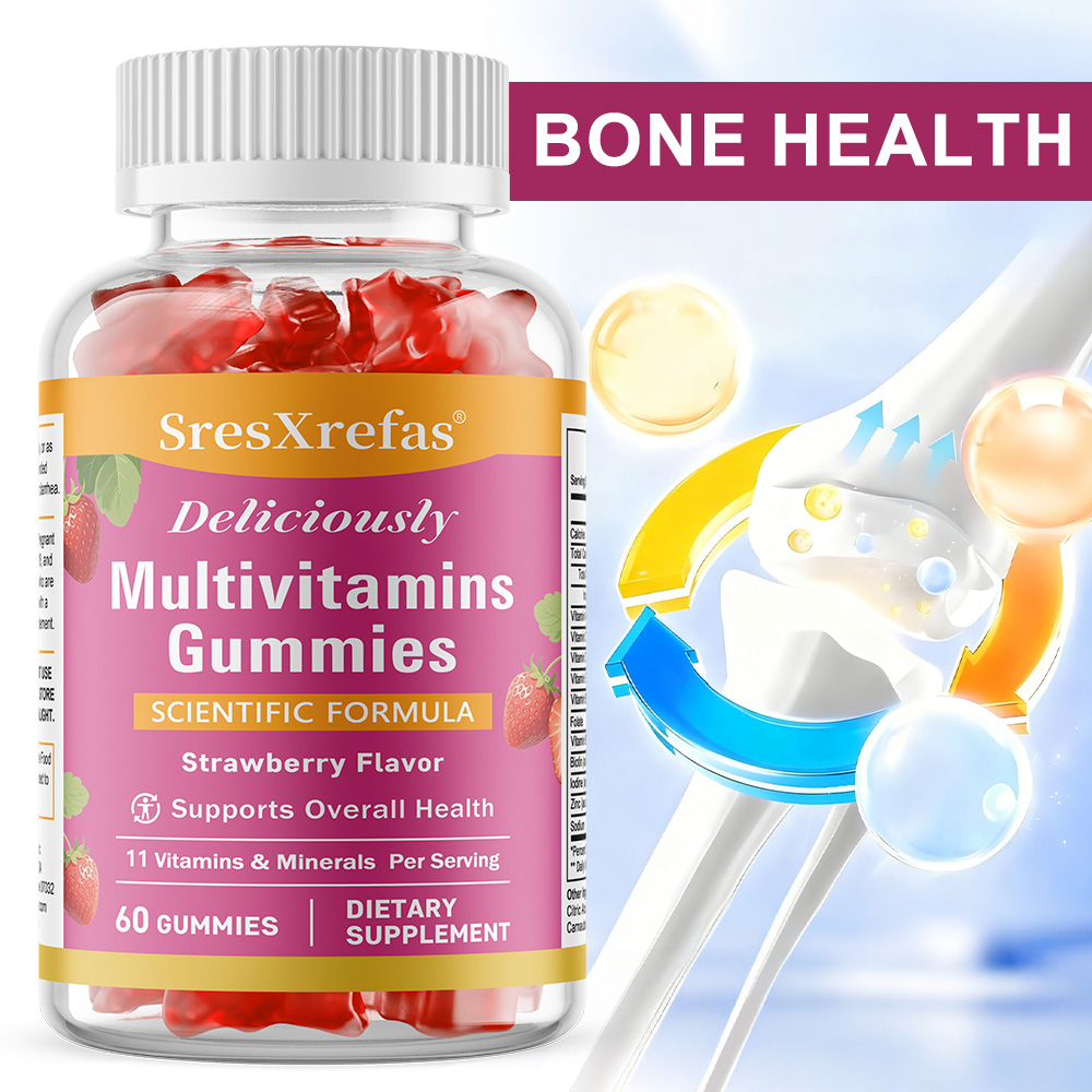 Multivitamin Gummy Adult - Multivitamin-Gummibärchen, 11-in-1 Vitamin- und Mineralstoff-Formel, Unterstützt