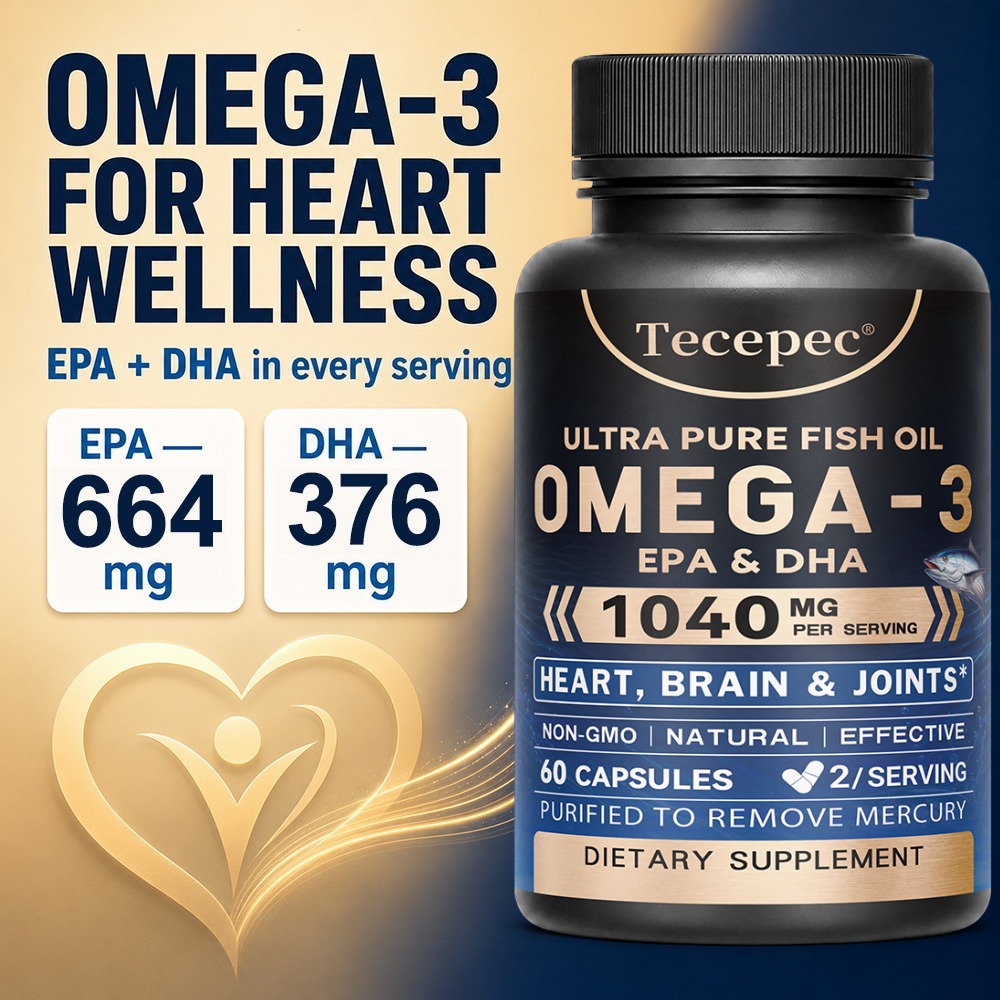 Omega 3 Fish Oil - Fischölkapseln OMEGA-3 Reich an DHA und