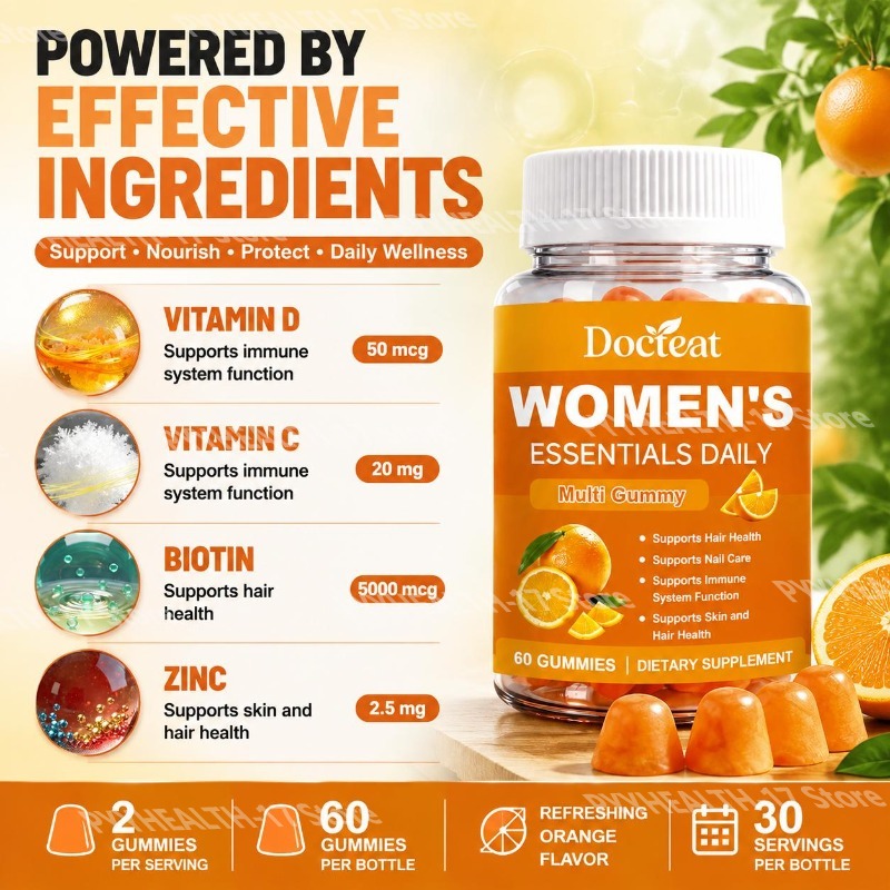 Docteat Women's Essentials Dai – Multivitamin Gummy Adult Bewertung und Preis
