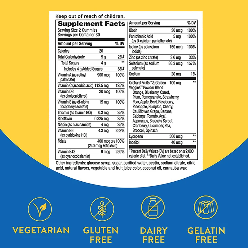 Multivitamin-Gummibärchen für  – Multivitamin Gummy Adult Bewertung und Preis
